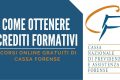 Cassa Forense - Come ottenere crediti formativi con i Videocorsi online gratuiti